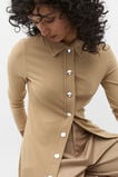 Placket Detail Polo Top  Rye  hi-res