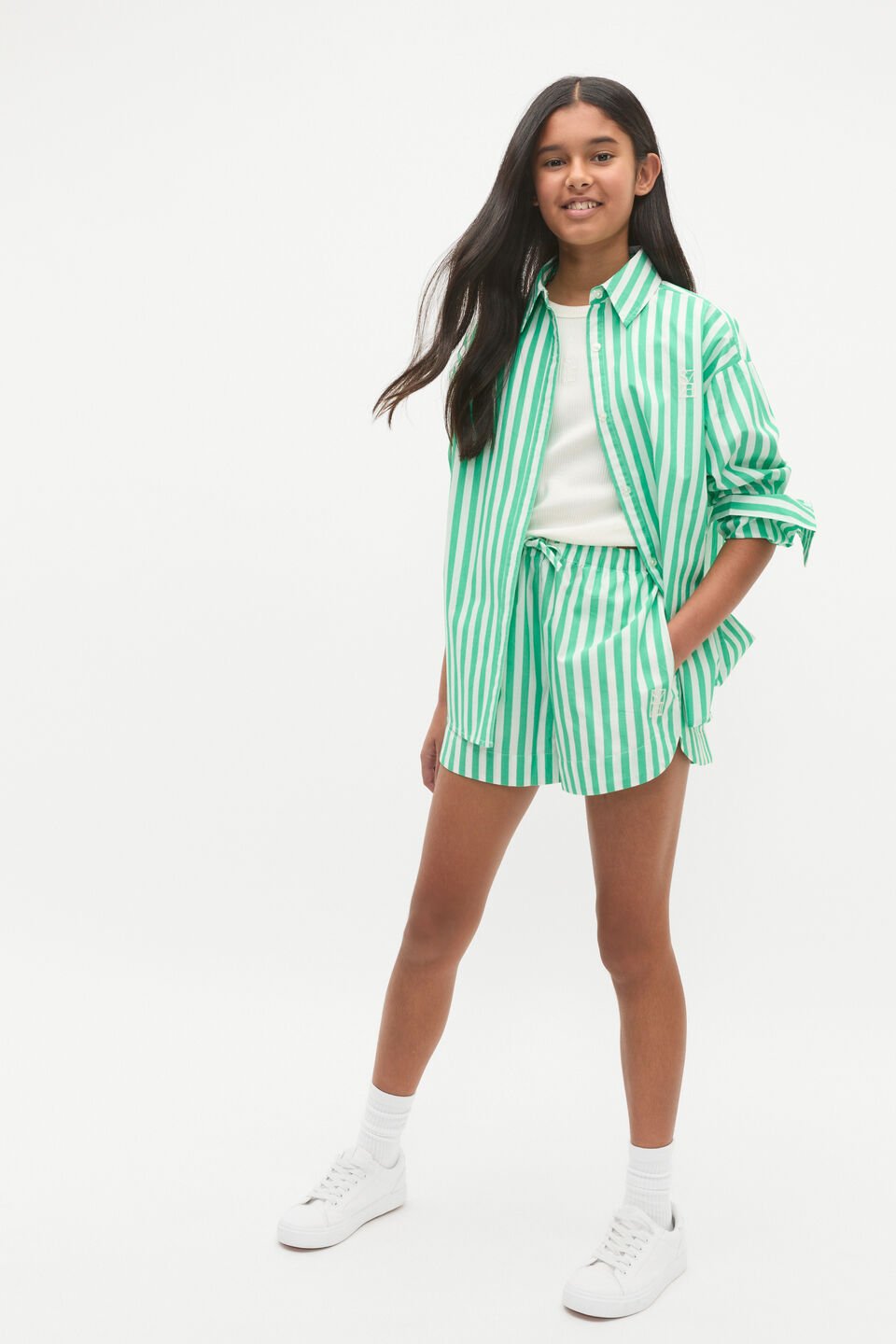 Stripe Shirt  Jewel Green