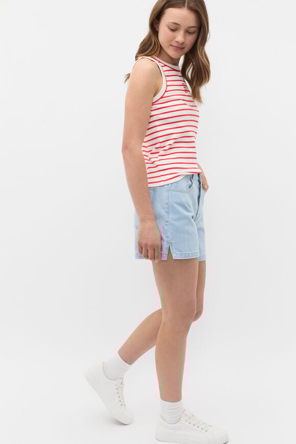 Core Logo Rib Tank  Strawberry Red  hi-res