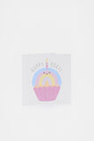 Happy Bday Rainbow Cupcake Card  Multi  hi-res
