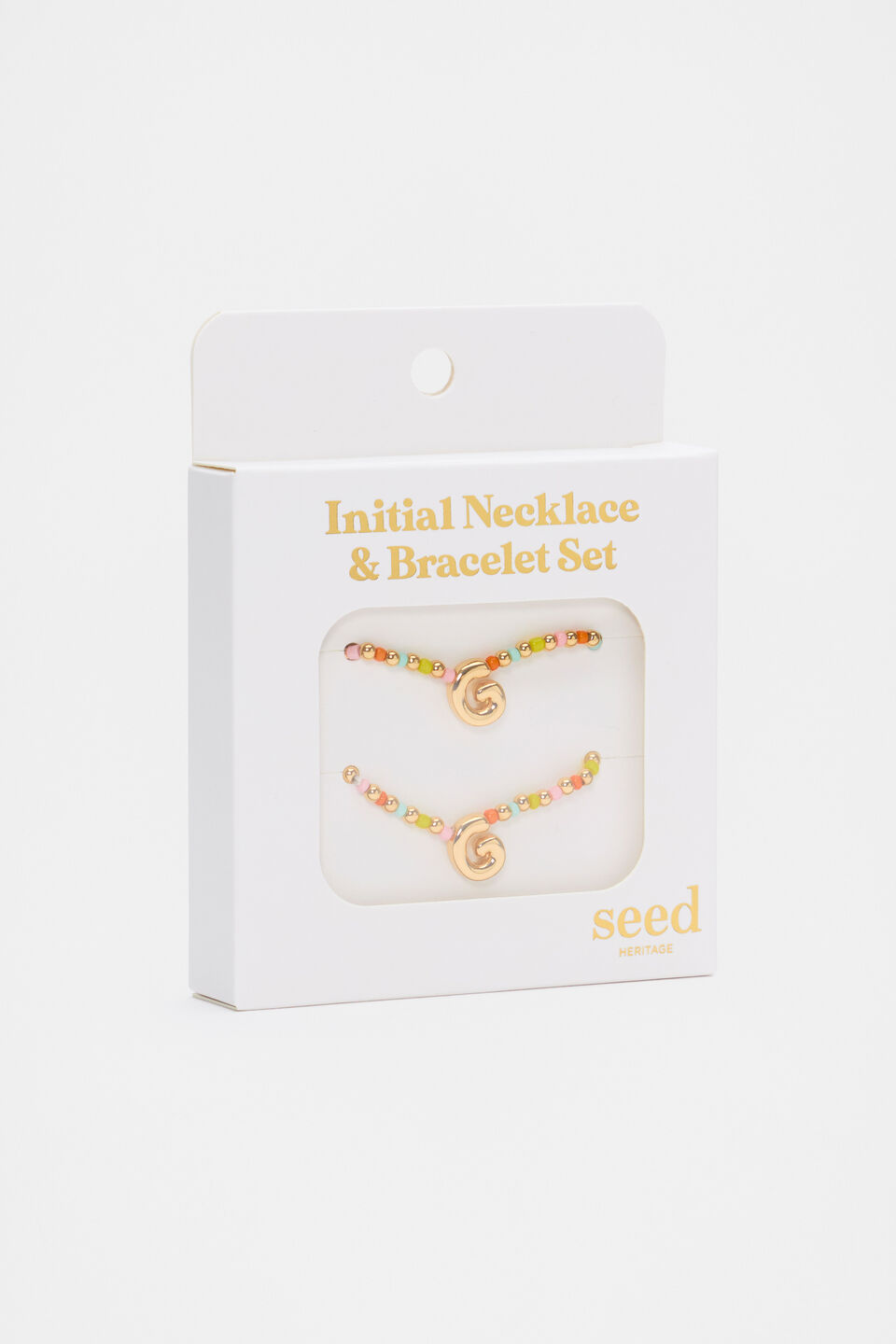 Initial Necklace And Bracelet Set  G