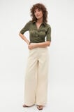 Contrast Placket Polo Top  Olive Leaf  hi-res