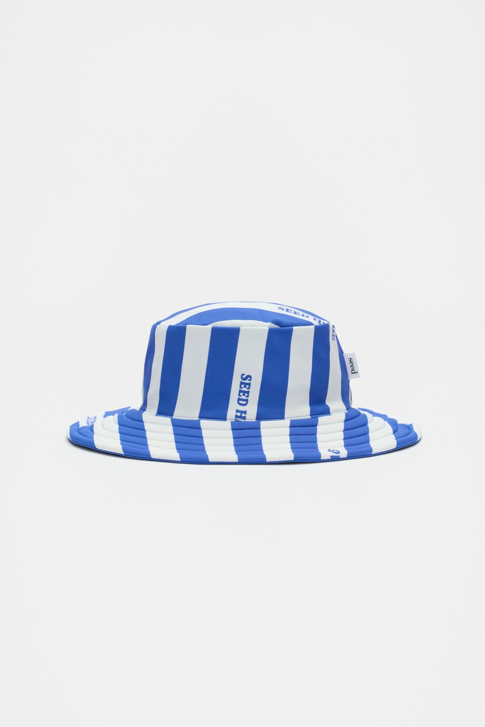 Stripe Swim Hat  Azure Blue