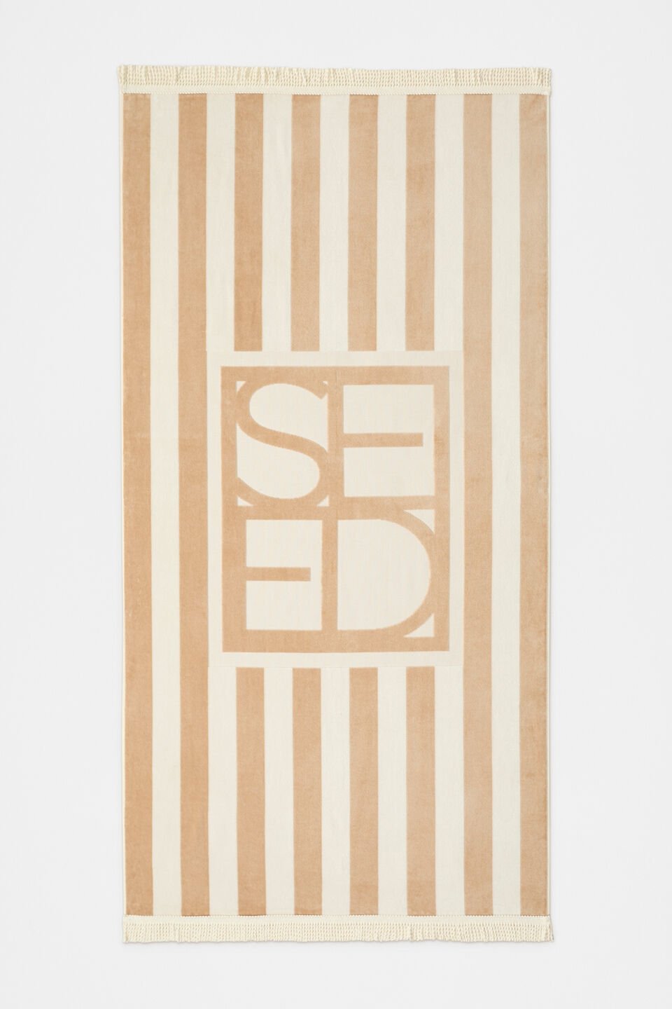 Resort Logo Beach Towel  Ecru