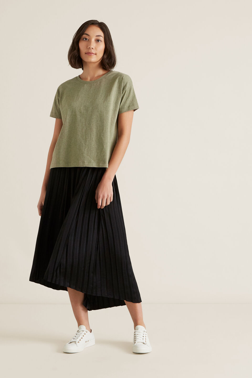 Boxy Split Hem Tee  