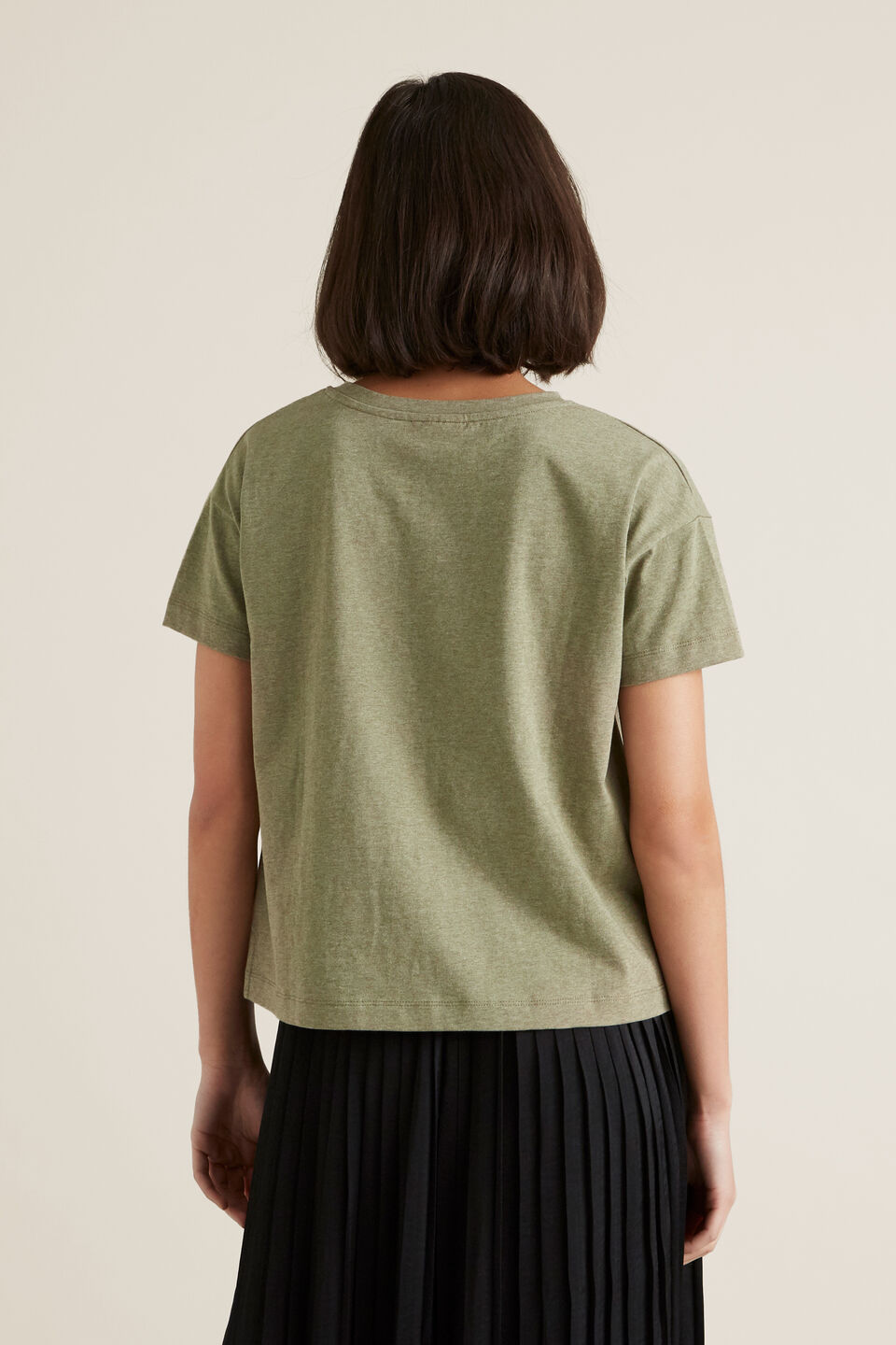Boxy Split Hem Tee  