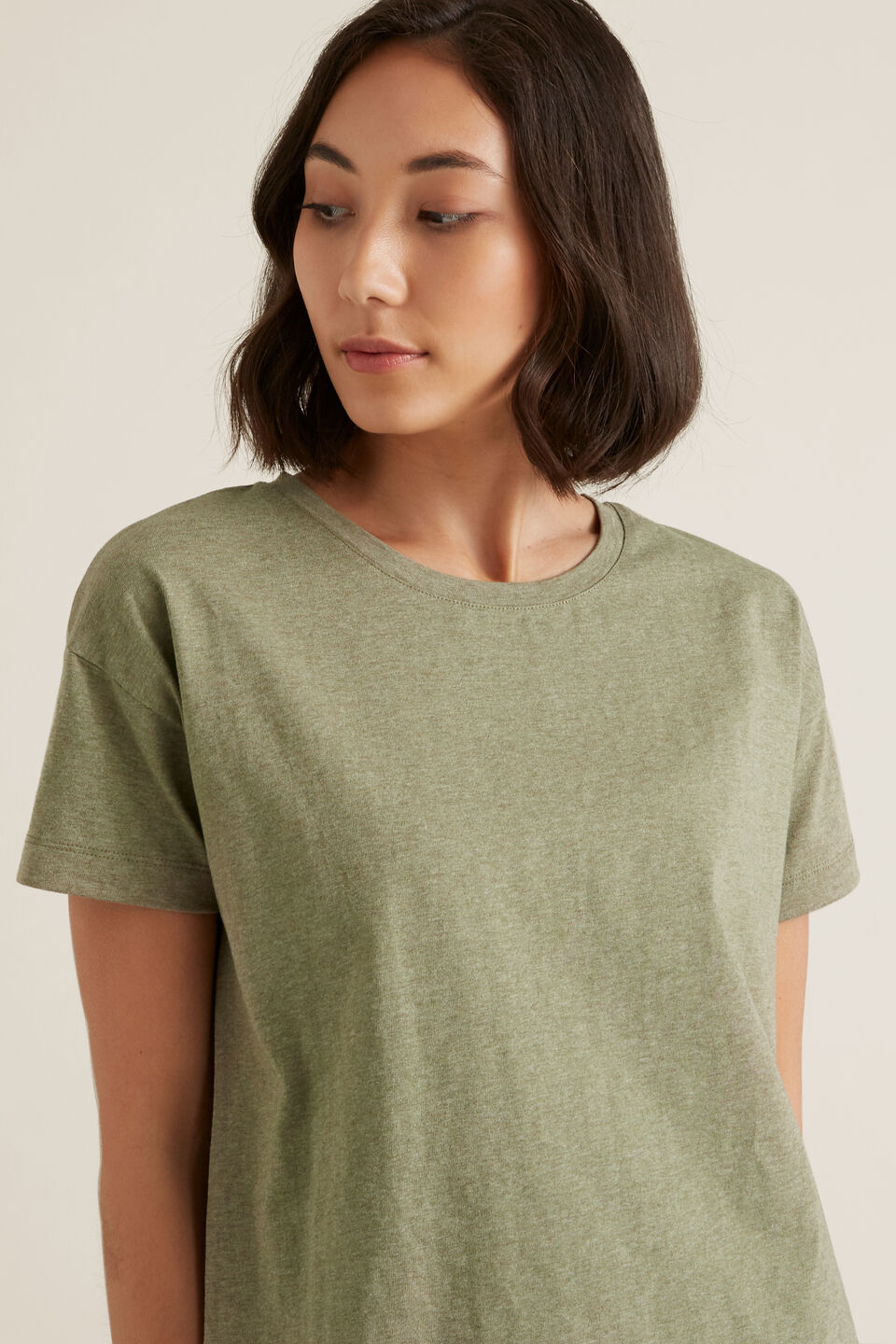Boxy Split Hem Tee  