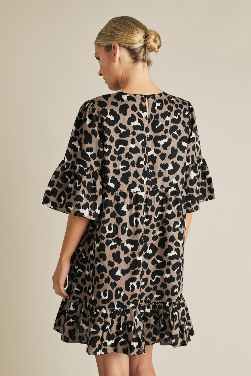 Animal Ruffle Dress  