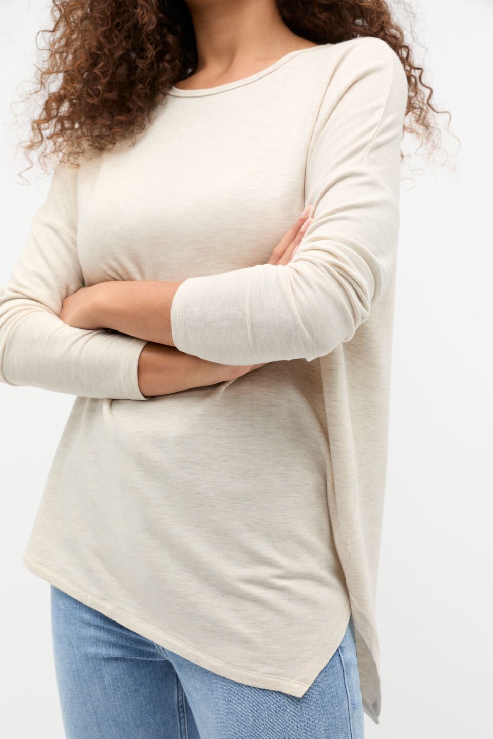 Core Asymmetrical Top  Oat Marle