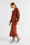 Godet Knit Skirt  Burnt Brick  hi-res