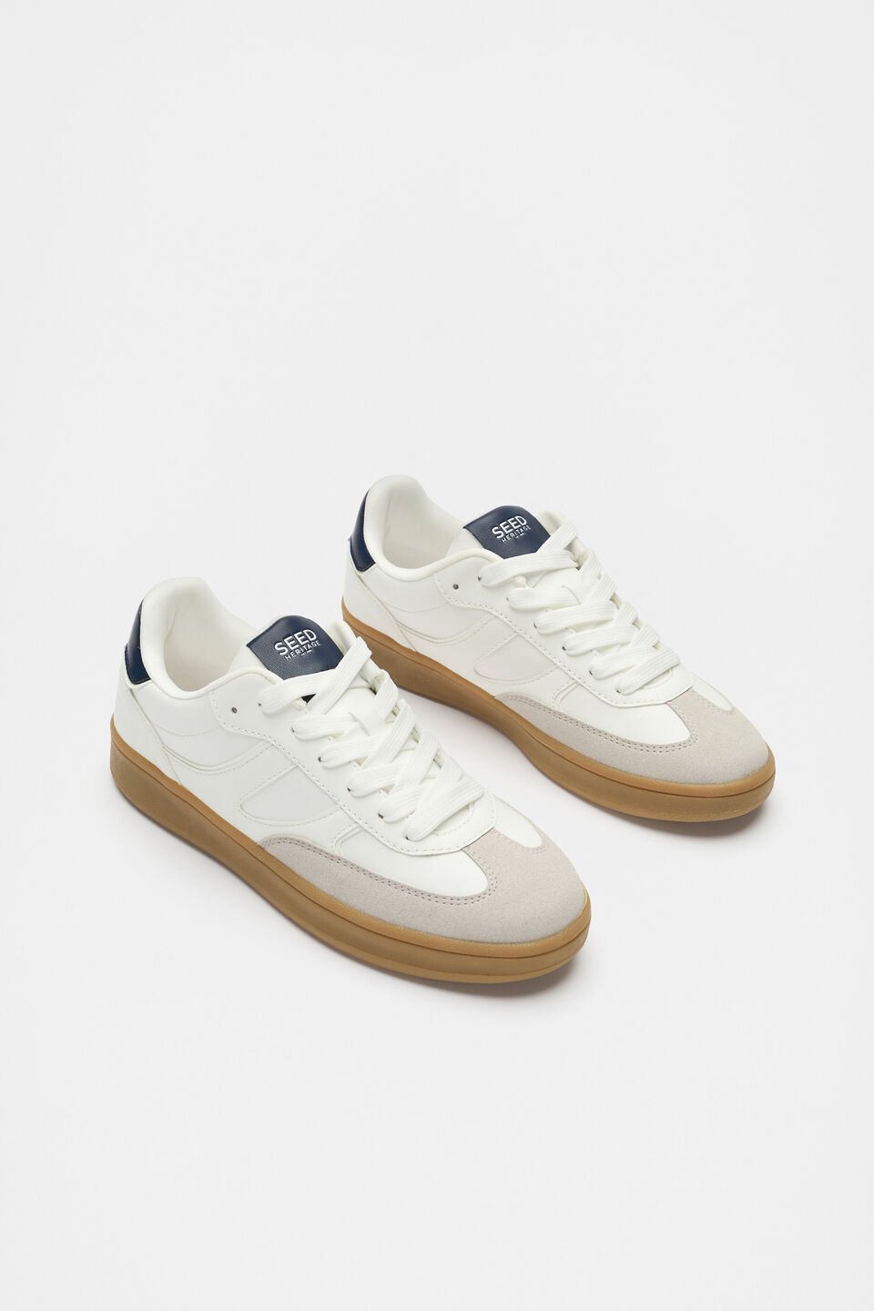 Classic Retro Trainer  White Navy