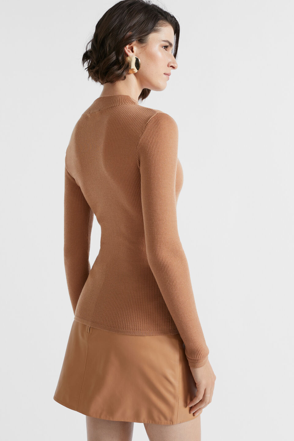 Babywool Rib Top  Fudge