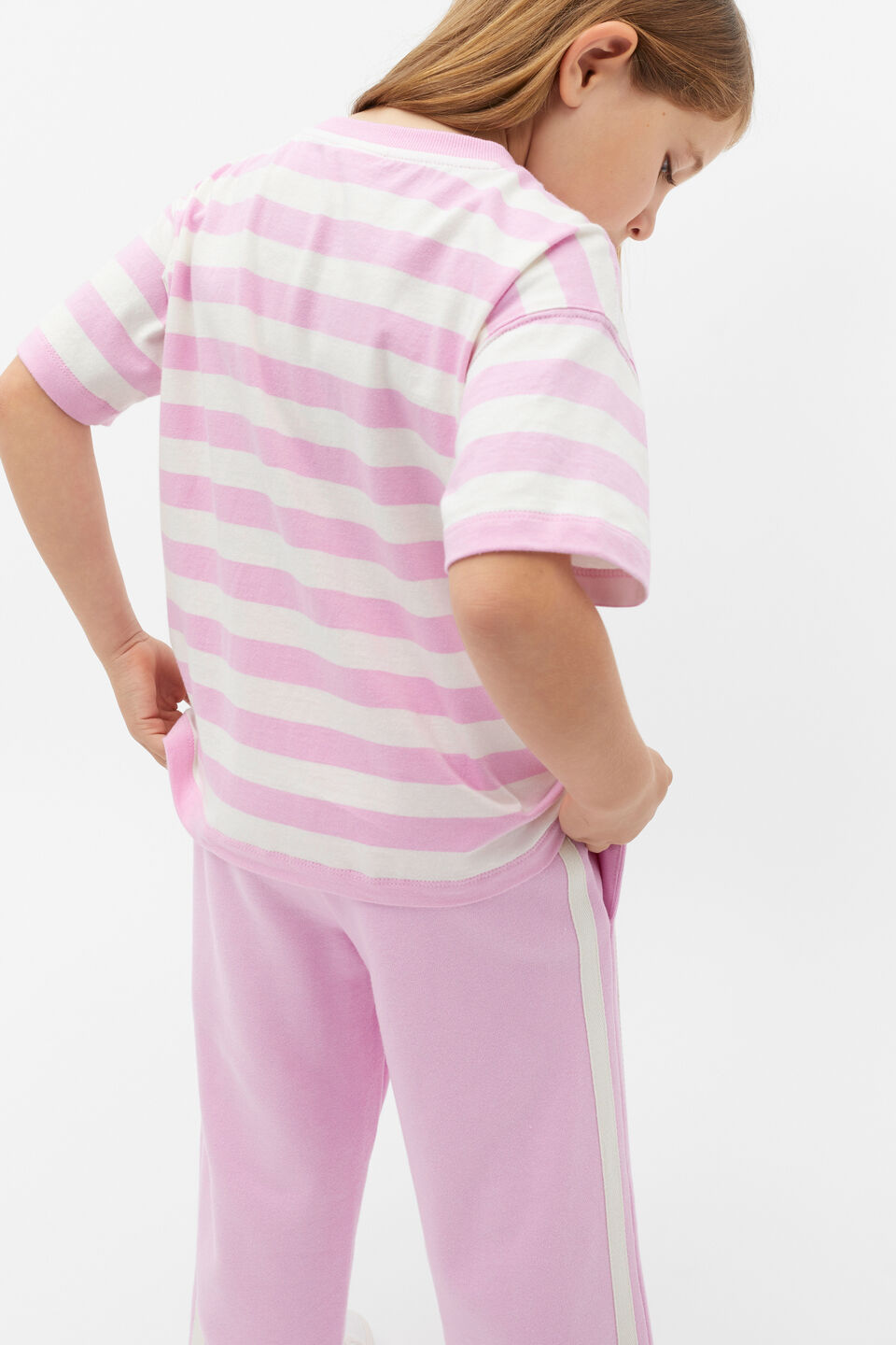 Core Stripe Tee  Fairy Floss Stripe