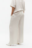 Textured Satin Elasticated Pant  Oat  hi-res