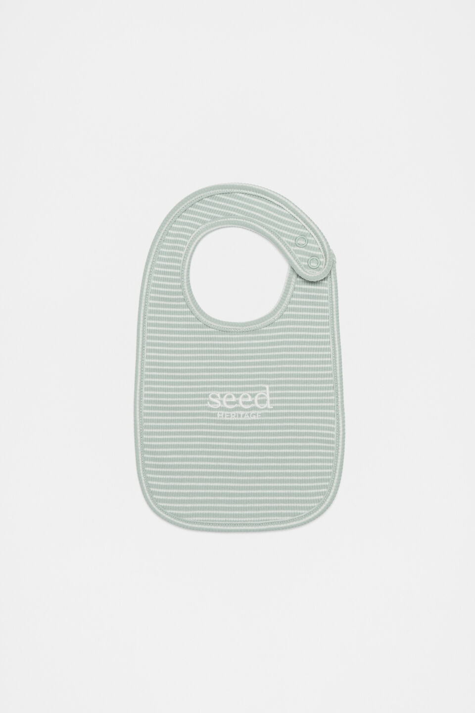 Core Rib Logo Bib  Sage Stripe