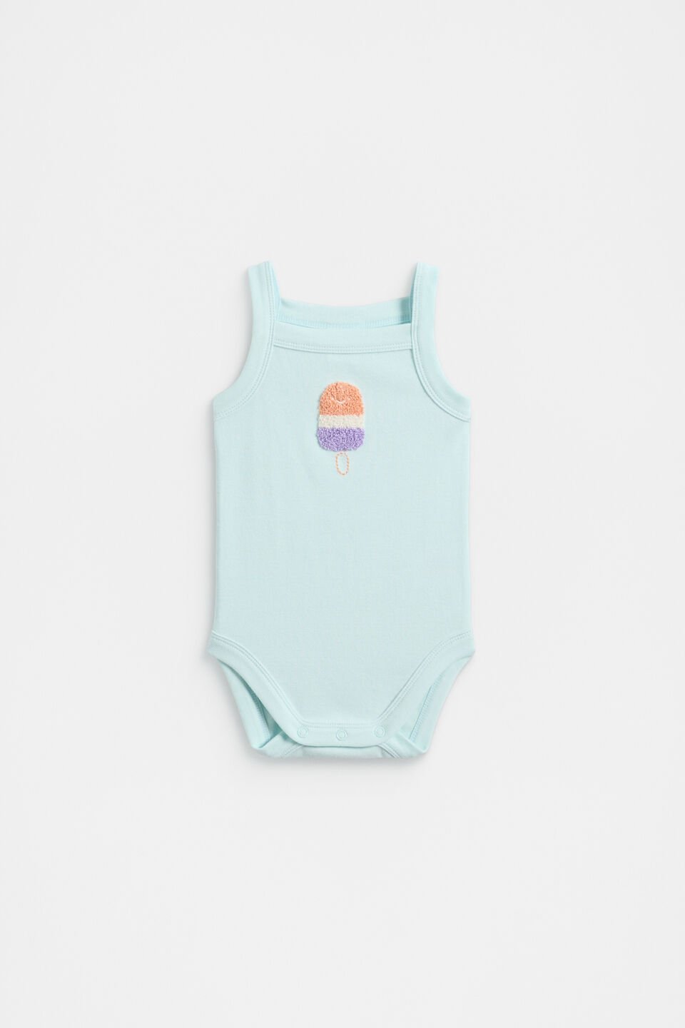 Ice Block Singlet Bodysuit  Glacier Blue