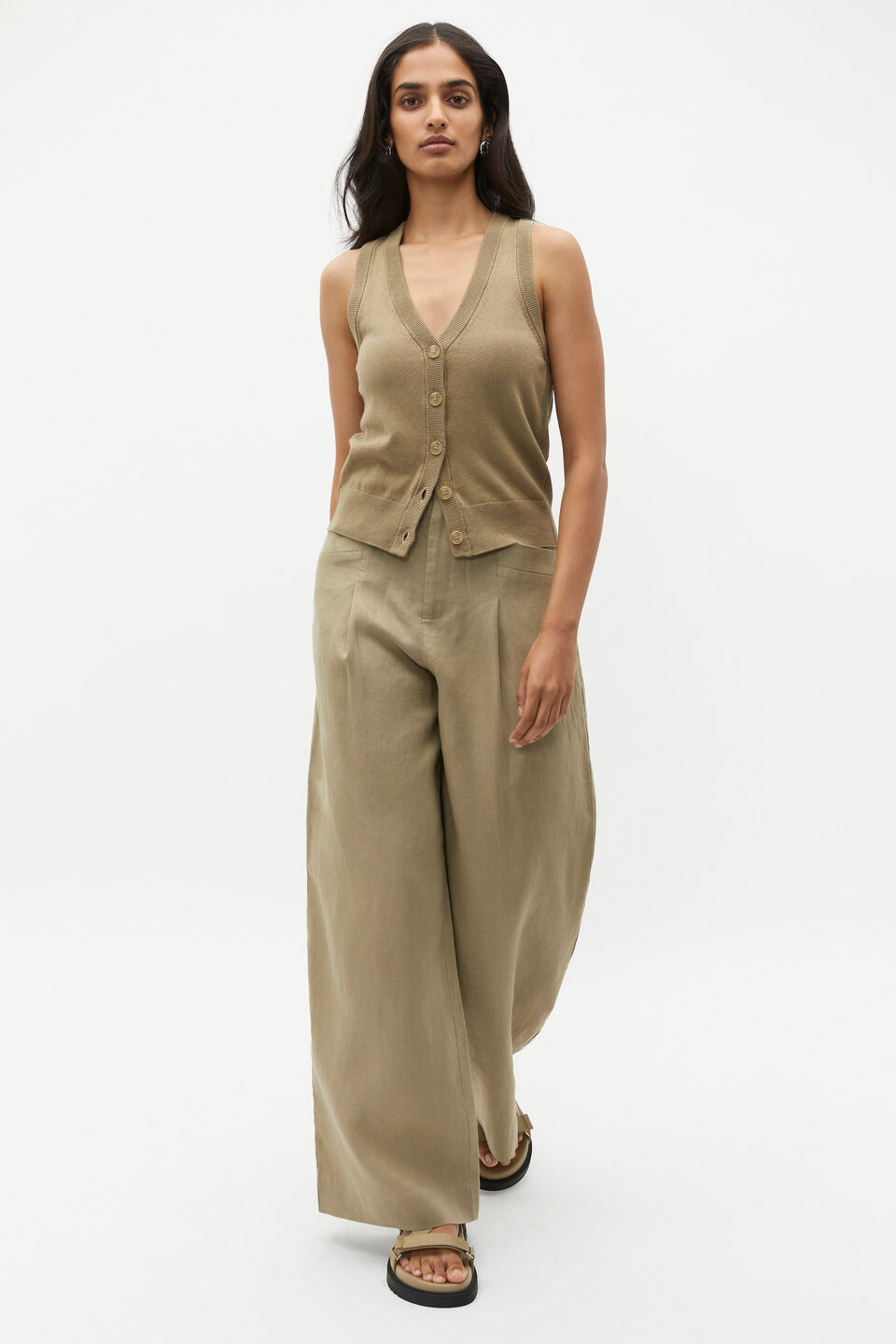 Knit Halter Vest  Rosemary