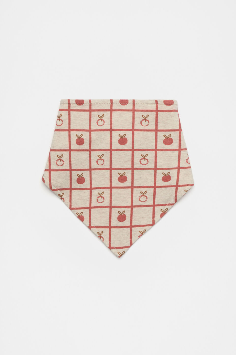 Apples Bib  Cream Marle