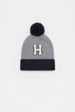 Colourblock Initial Beanie  H  hi-res