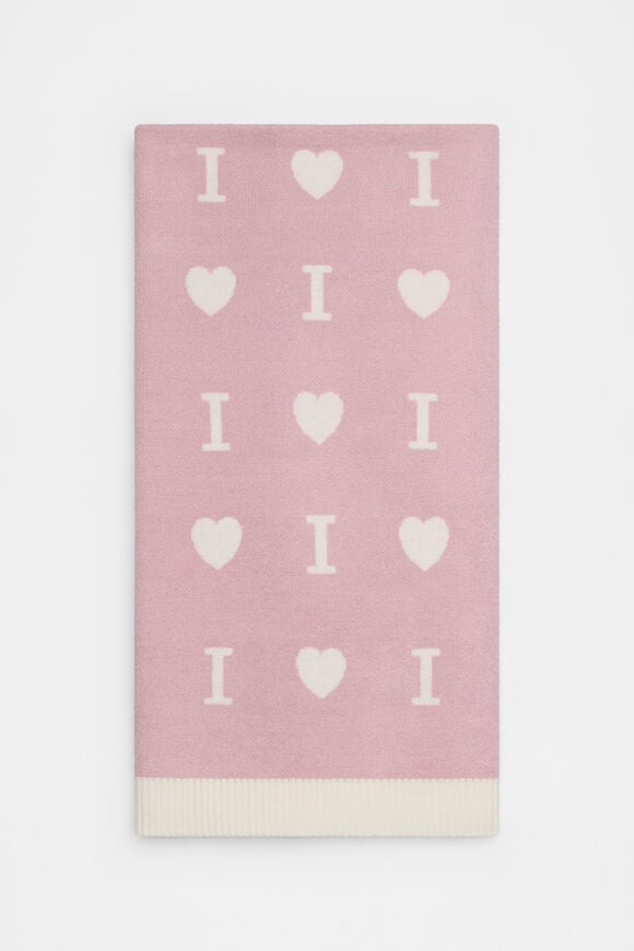 Heart Initial Blanket  I  hi-res