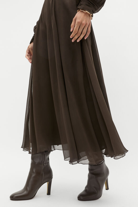 Chiffon Skirt  Dark Espresso  hi-res