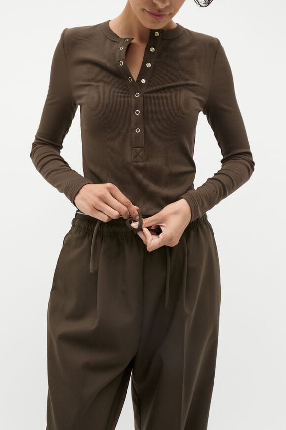 Double Waist Pant  Dark Espresso  hi-res