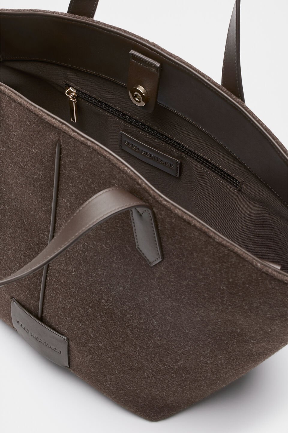 Felt Large Carry All Tote  Dark Espresso