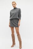 Brushed Cashmere Roll Neck Knit  Charcoal Grey Marle  hi-res