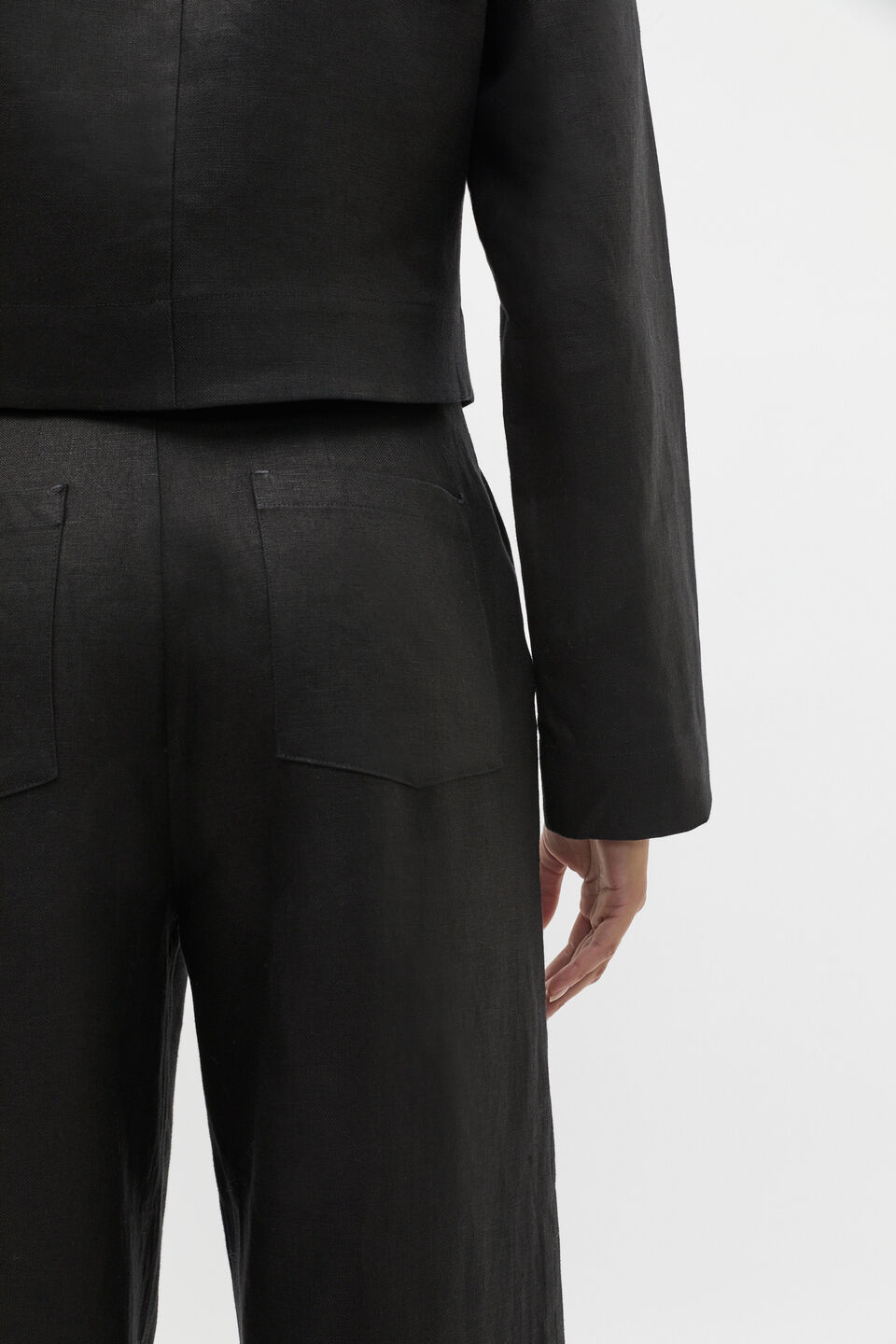 Simple Linen Pant  Black