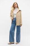 Wool Blend Rib Collar Shacket  Latte Marle  hi-res