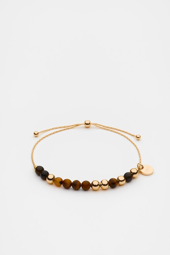 Stone Mix Toggle Bracelet  Gold  hi-res
