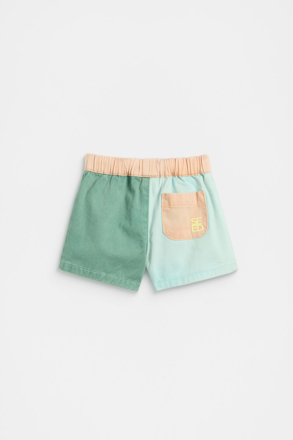 Colourblock Denim Short  Multi