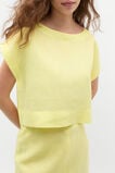 Linen Boxy Shell Top  Lemongrass  hi-res