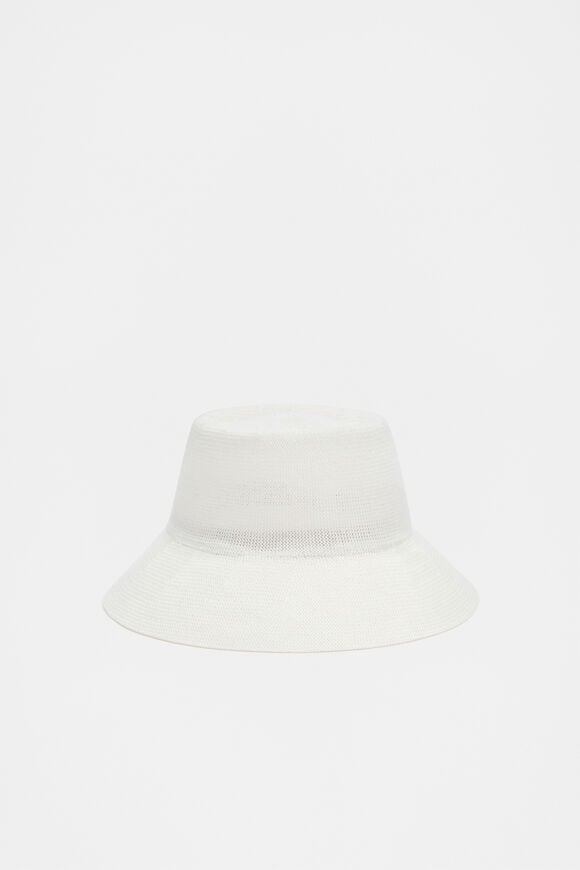Knitted Bucket Hat  Cream  hi-res