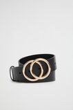 Double Ring Belt  Black  hi-res