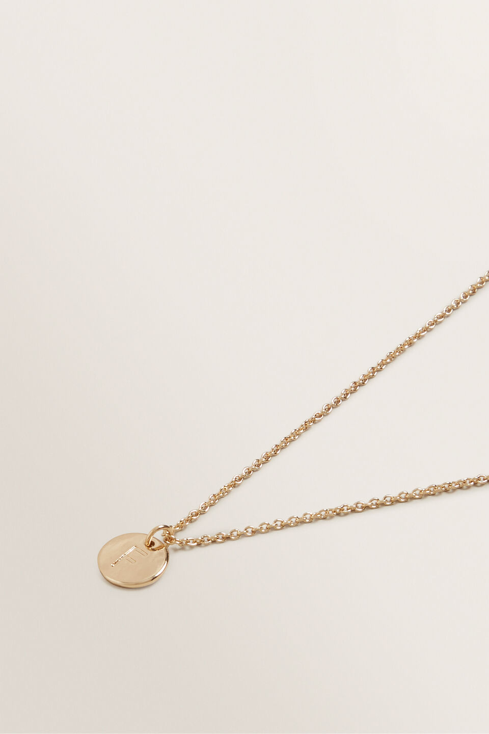 Initial Disc Necklace  