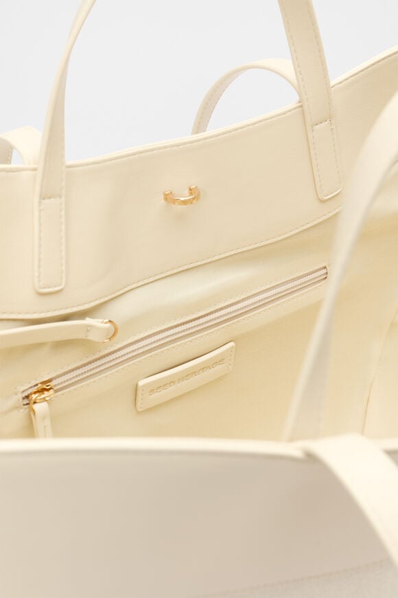 Textured Curved Tote  Light Marzipan  hi-res