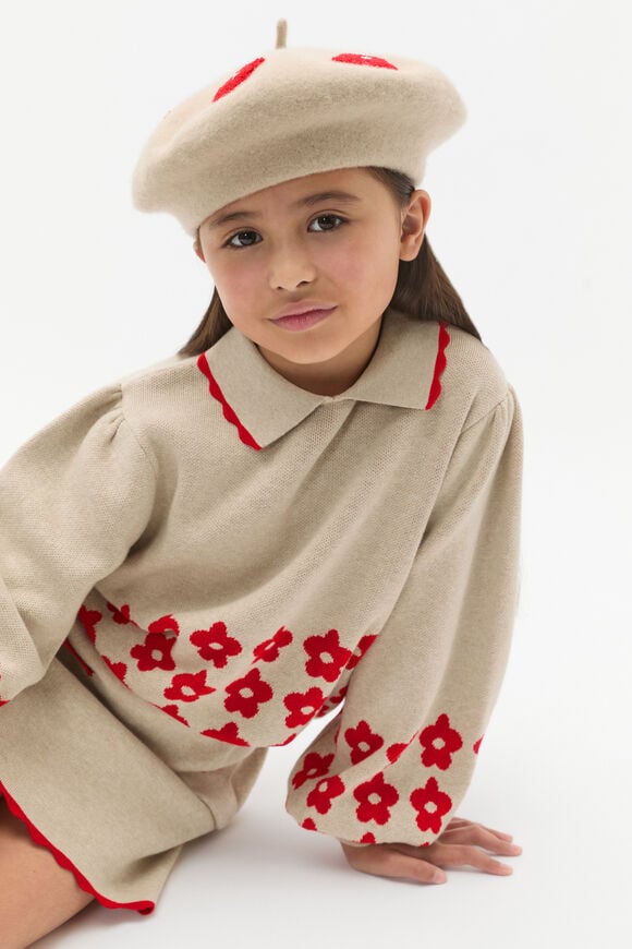 Collar Knit Sweater  Caramel Marle  hi-res