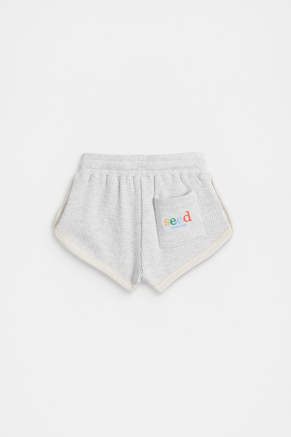 Waffle Logo Short  Light Grey Marle