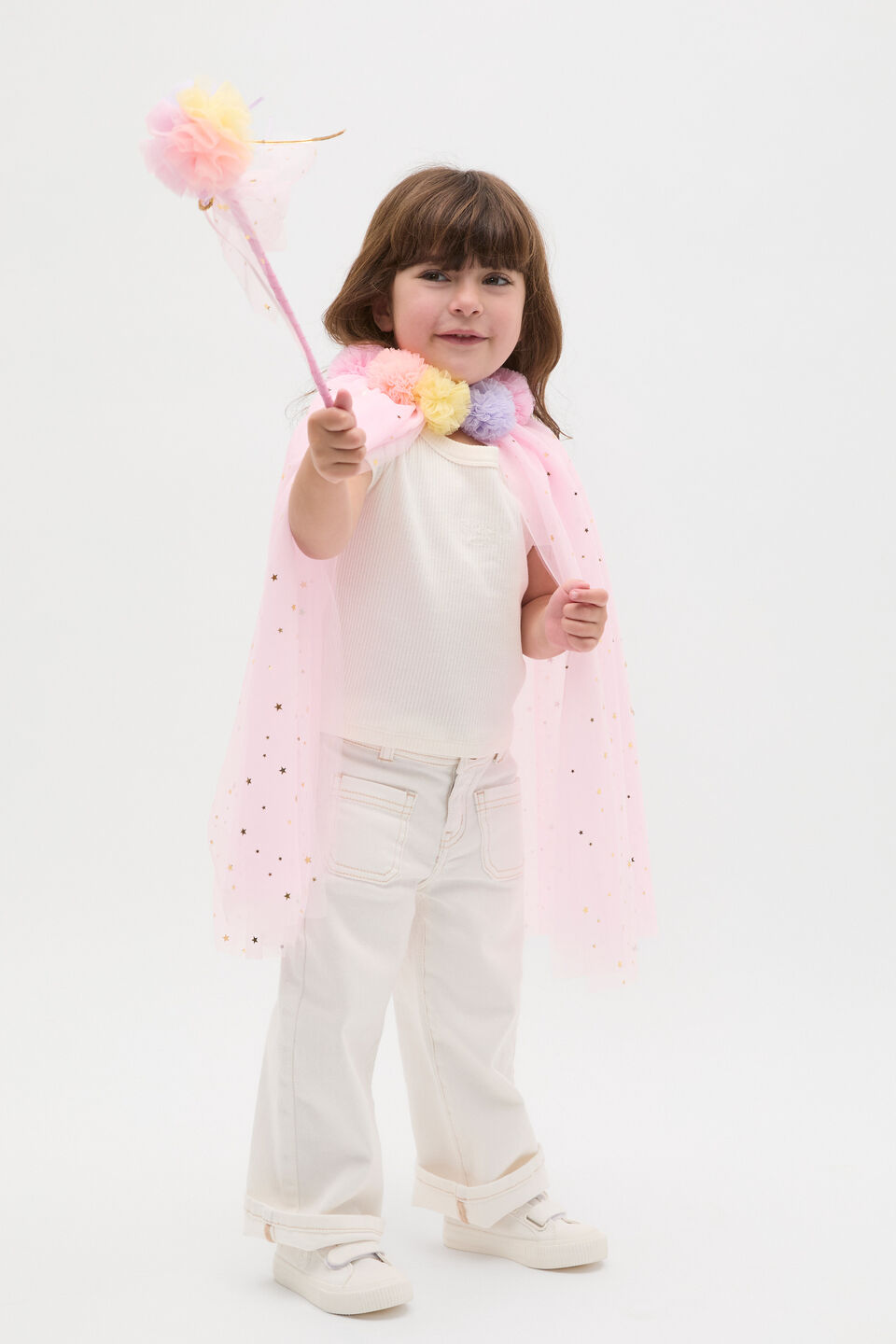 Pom Pom Cape Dress Up  Multi