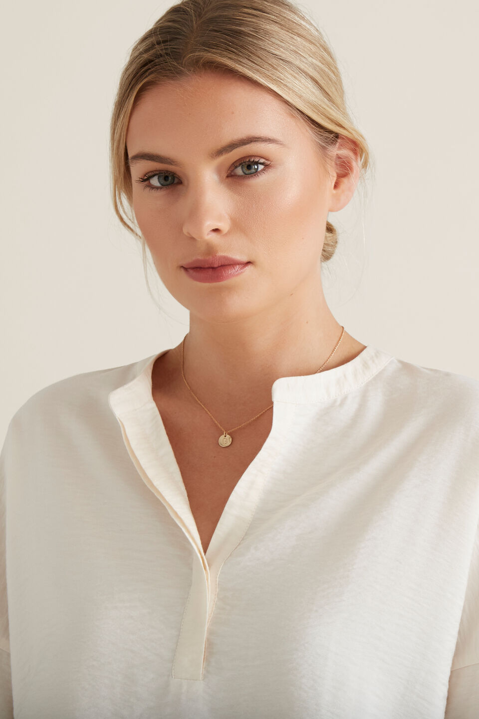 Initial Disc Necklace  