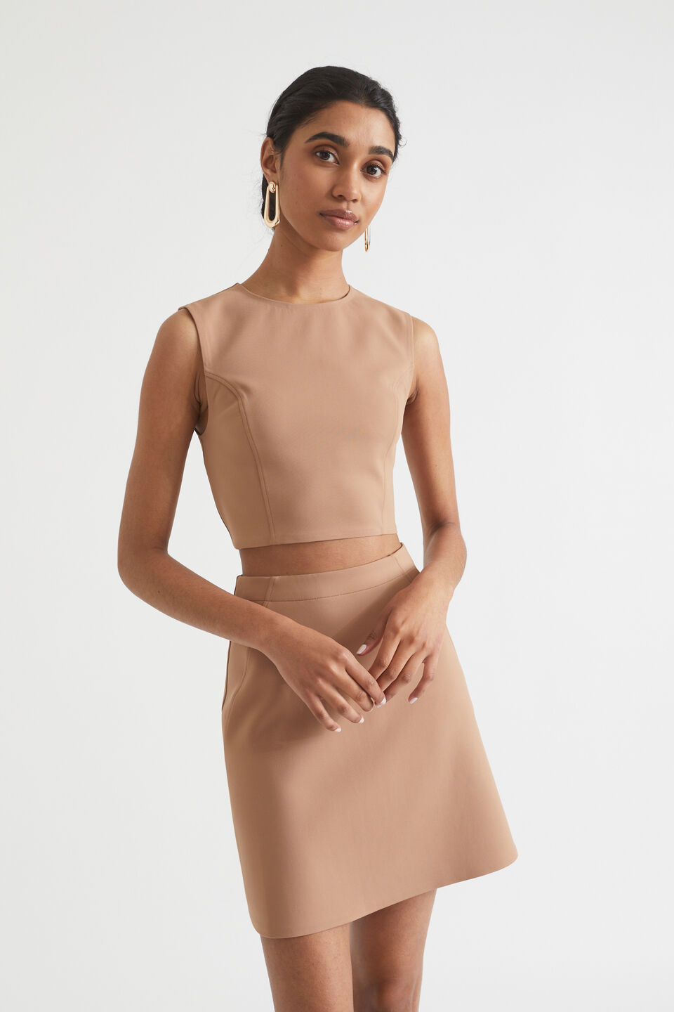 Scuba Shell Top  Rose Taupe