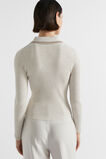 Contrast Tipping Polo Knit  Oat Marle  hi-res