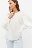 Voile Gathered Blouse  Cloud Cream  hi-res