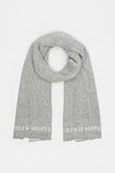 Rib Knit Logo Scarf  Silver Marle  hi-res
