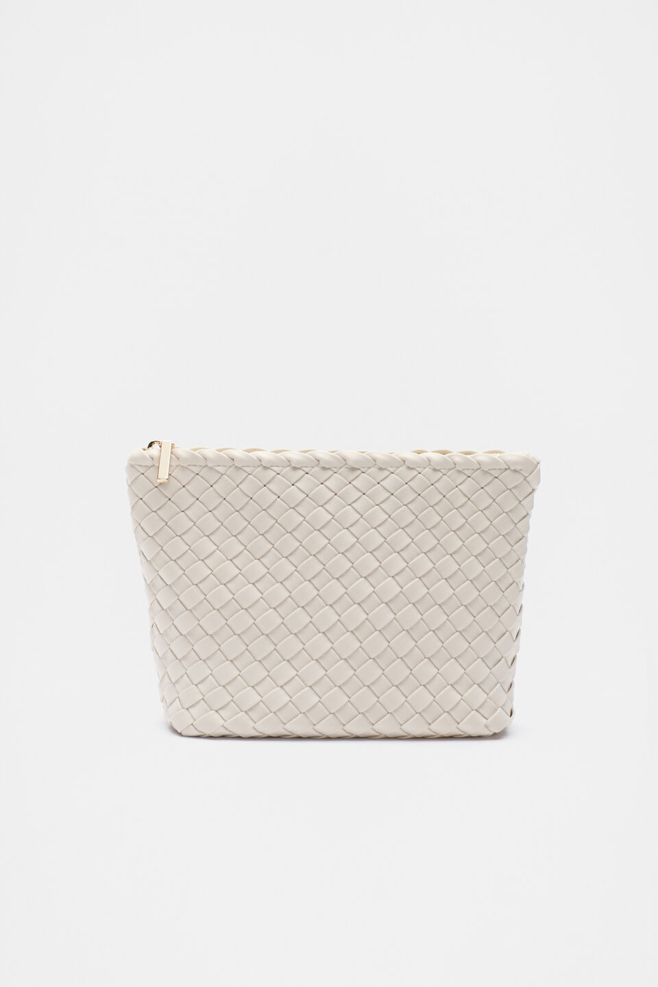 Woven Textured Pouch  Oat