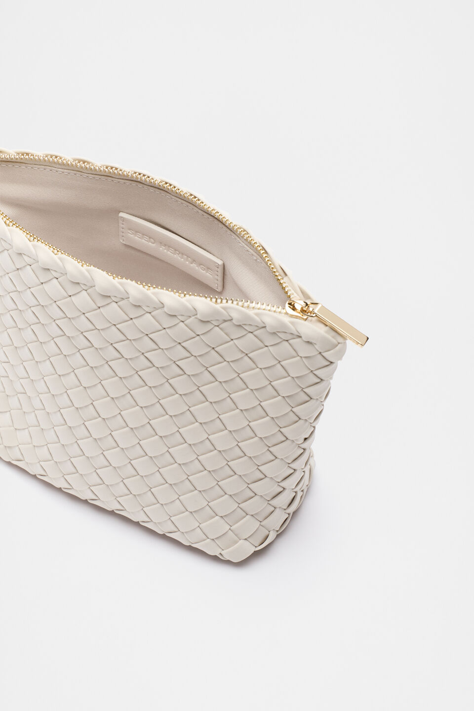 Woven Textured Pouch  Oat