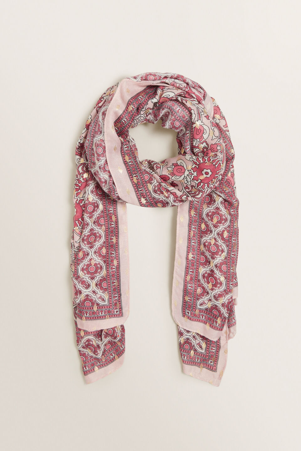 Folk Floral Scarf  