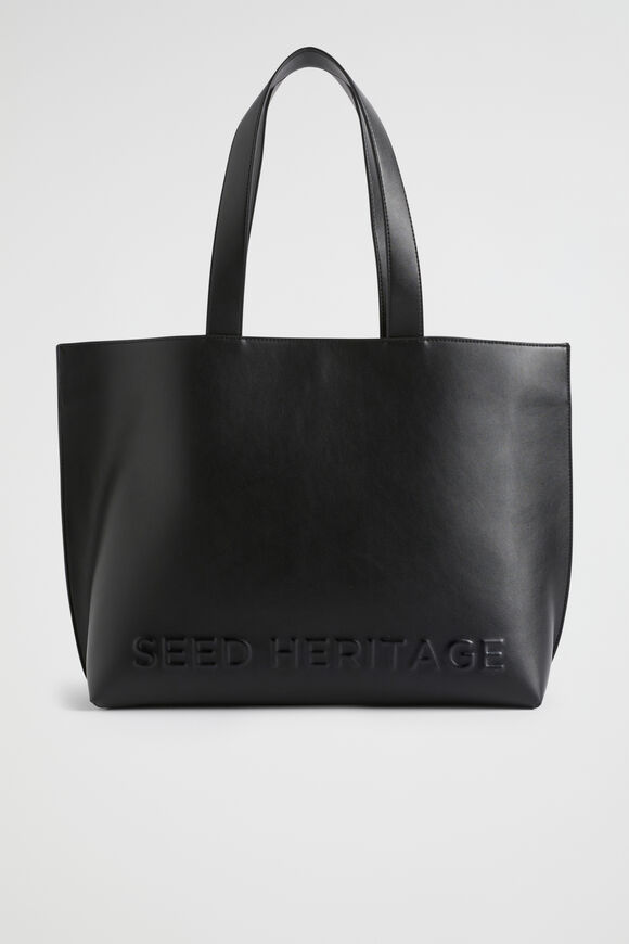 Logo Detail Tote  Black  hi-res