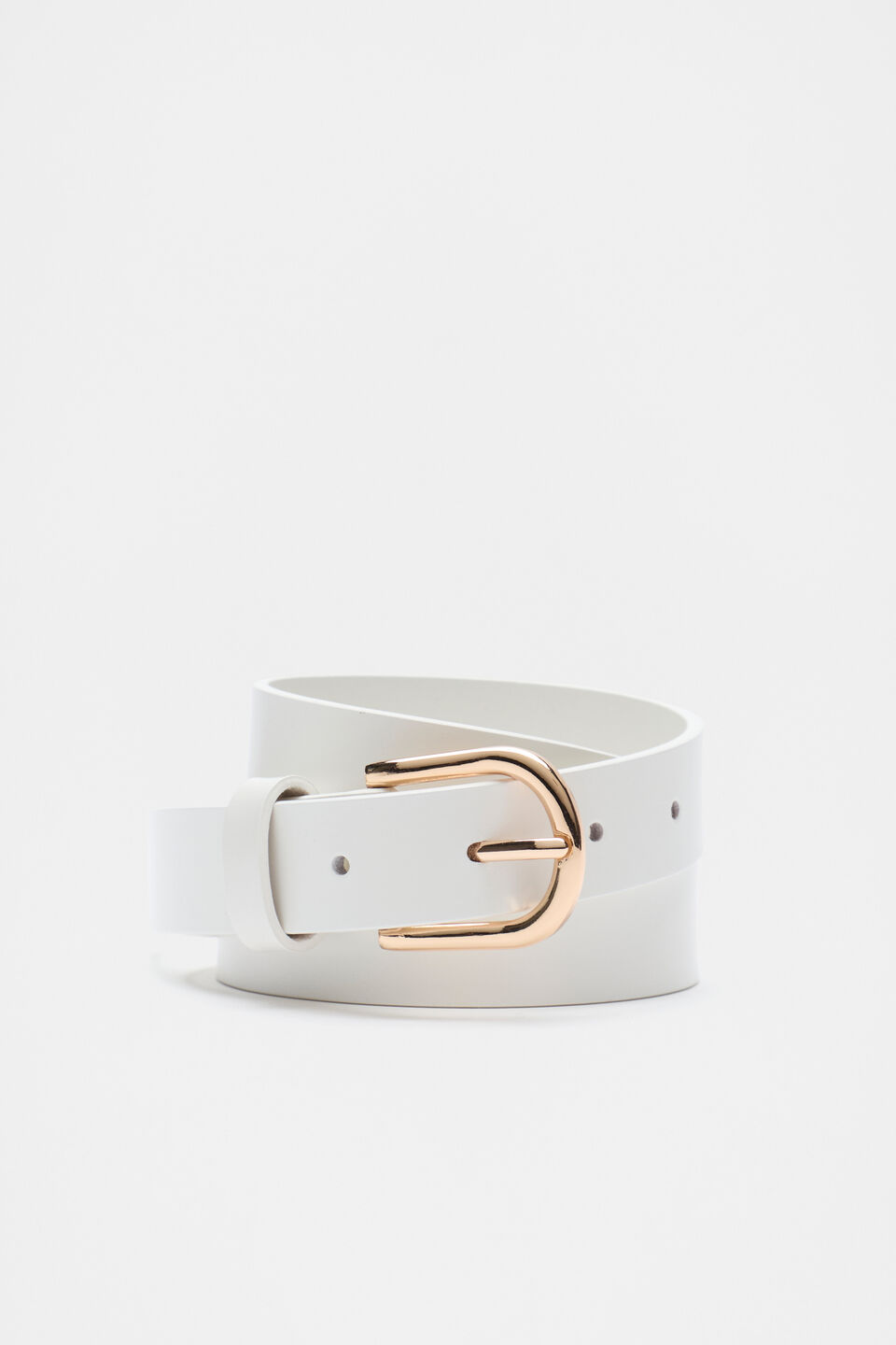 Rory Leather Belt  White